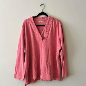 cozy, coral pink sweater